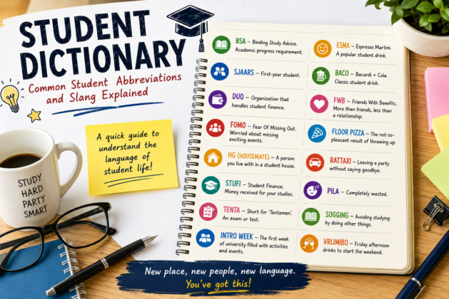 Student Dictionary: Common but essential College Slang and 20 friendly abbreviations