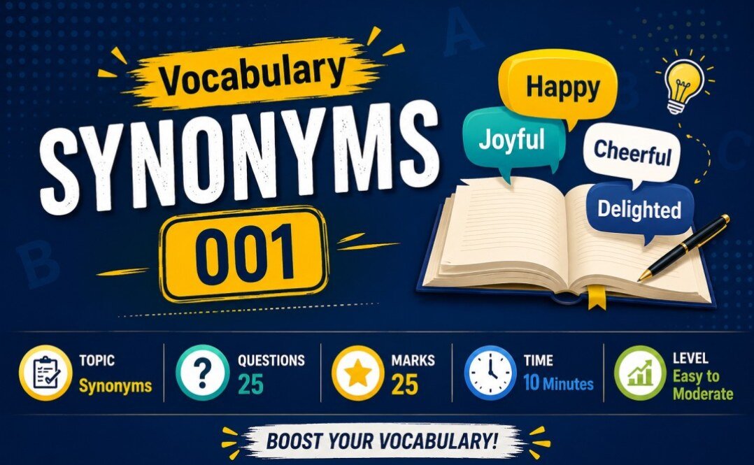 Vocabulary Synonyms Quiz – 001
