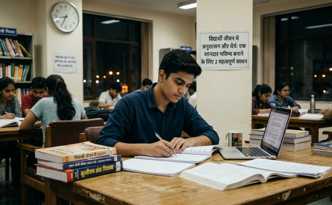 विद्यार्थी जीवन में अनुशासन और धैर्य: एक शानदार भविष्य बनाने के लिए 2 महत्वपूर्ण साधन (2 Important tools for building a great future)