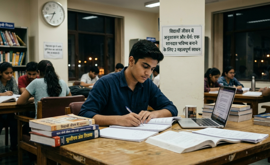 विद्यार्थी जीवन में अनुशासन और धैर्य: एक शानदार भविष्य बनाने के लिए 2 महत्वपूर्ण साधन (2 Important tools for building a great future)