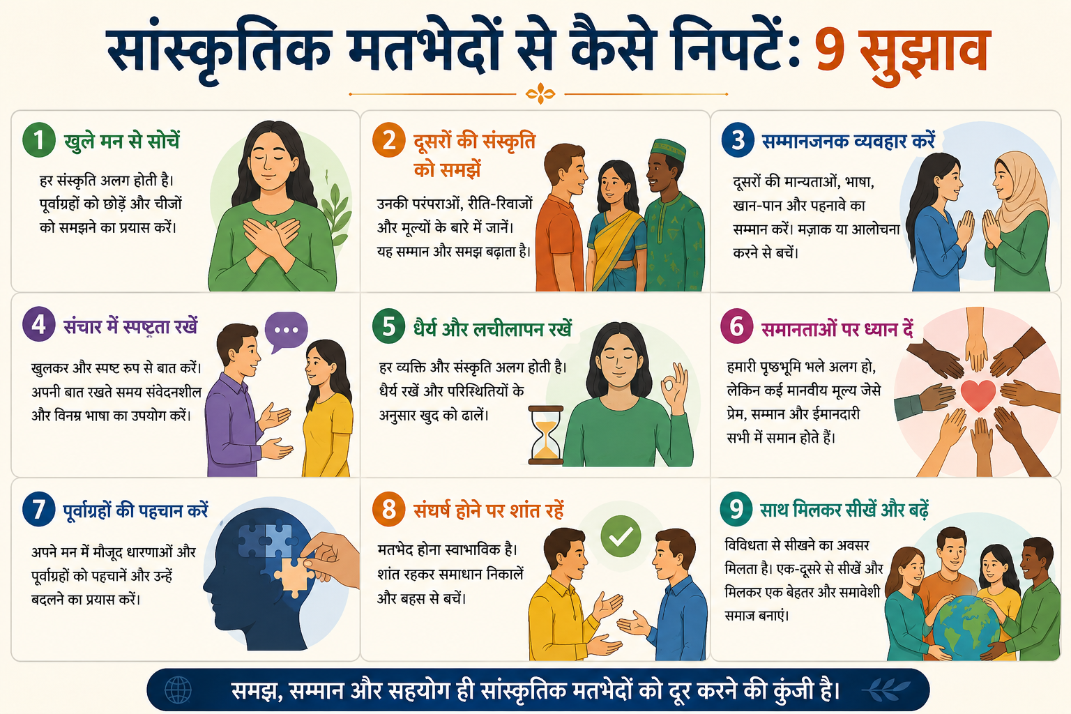 सांस्कृतिक मतभेदों से कैसे निपटें: 9 Best suggestions