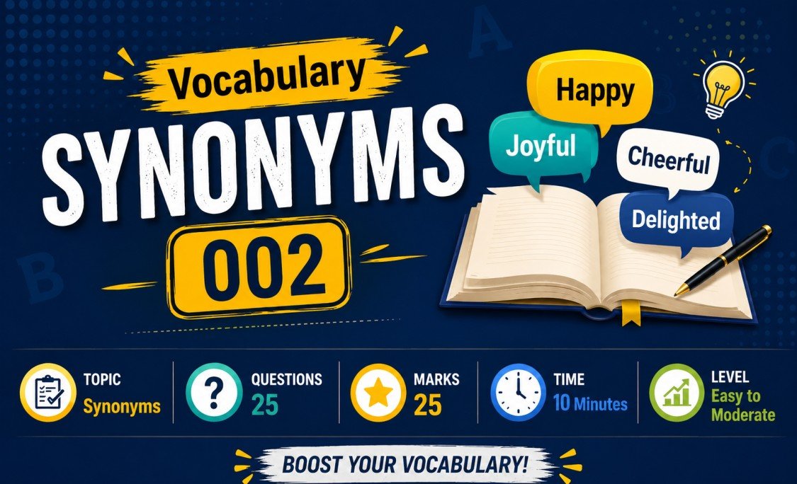 Vocabulary Synonyms Quiz – 002